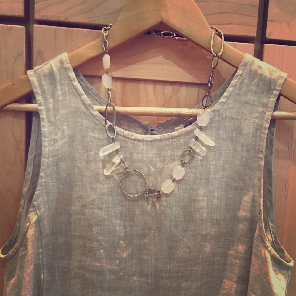 Anthropologie necklace with crystals and gems